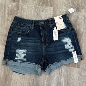 NWT- SO Blue Denim Midi Shorts